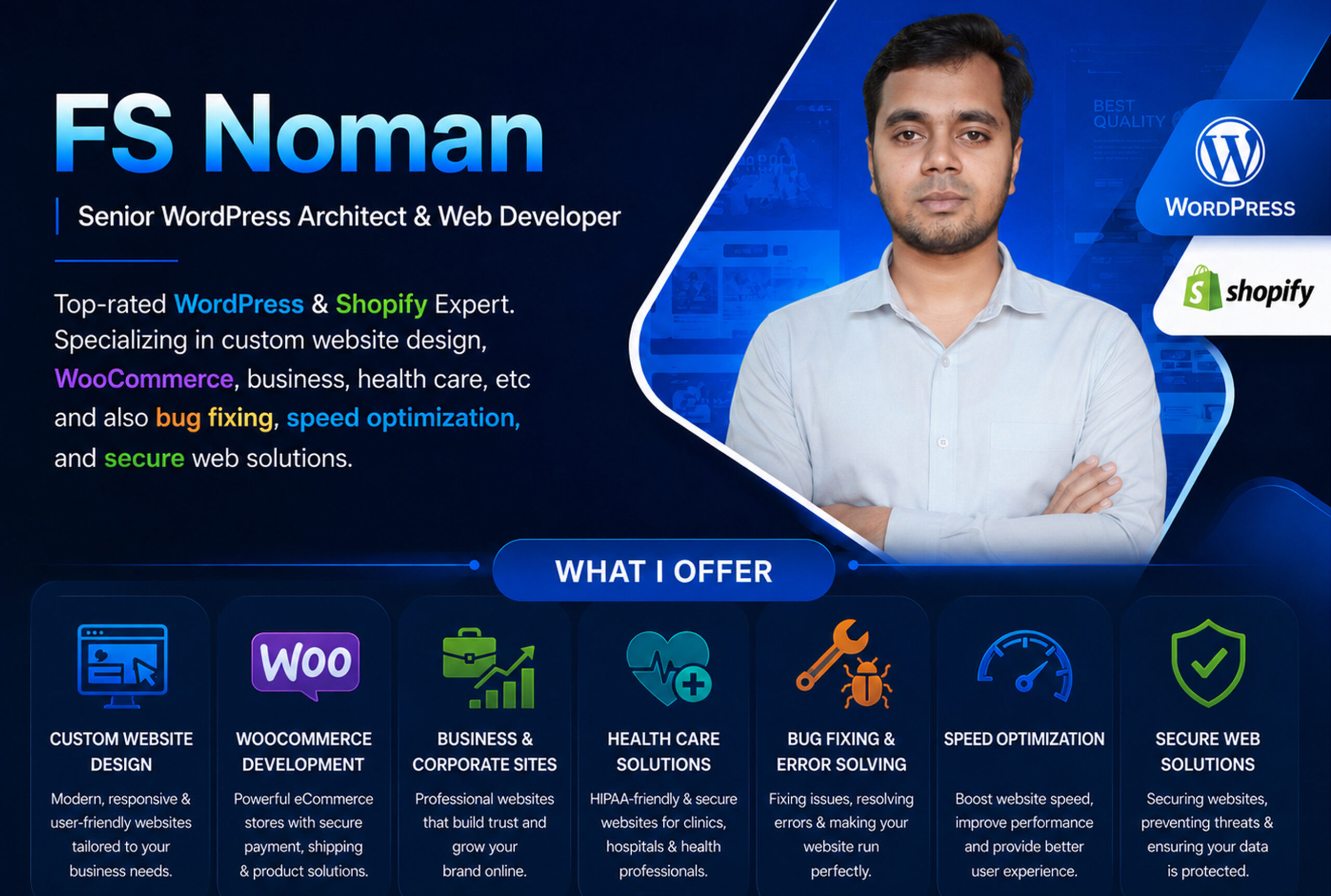 FS Noman | Senior WordPress Architect & Shopify Web Developer |